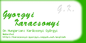 gyorgyi karacsonyi business card