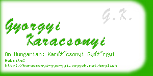 gyorgyi karacsonyi business card